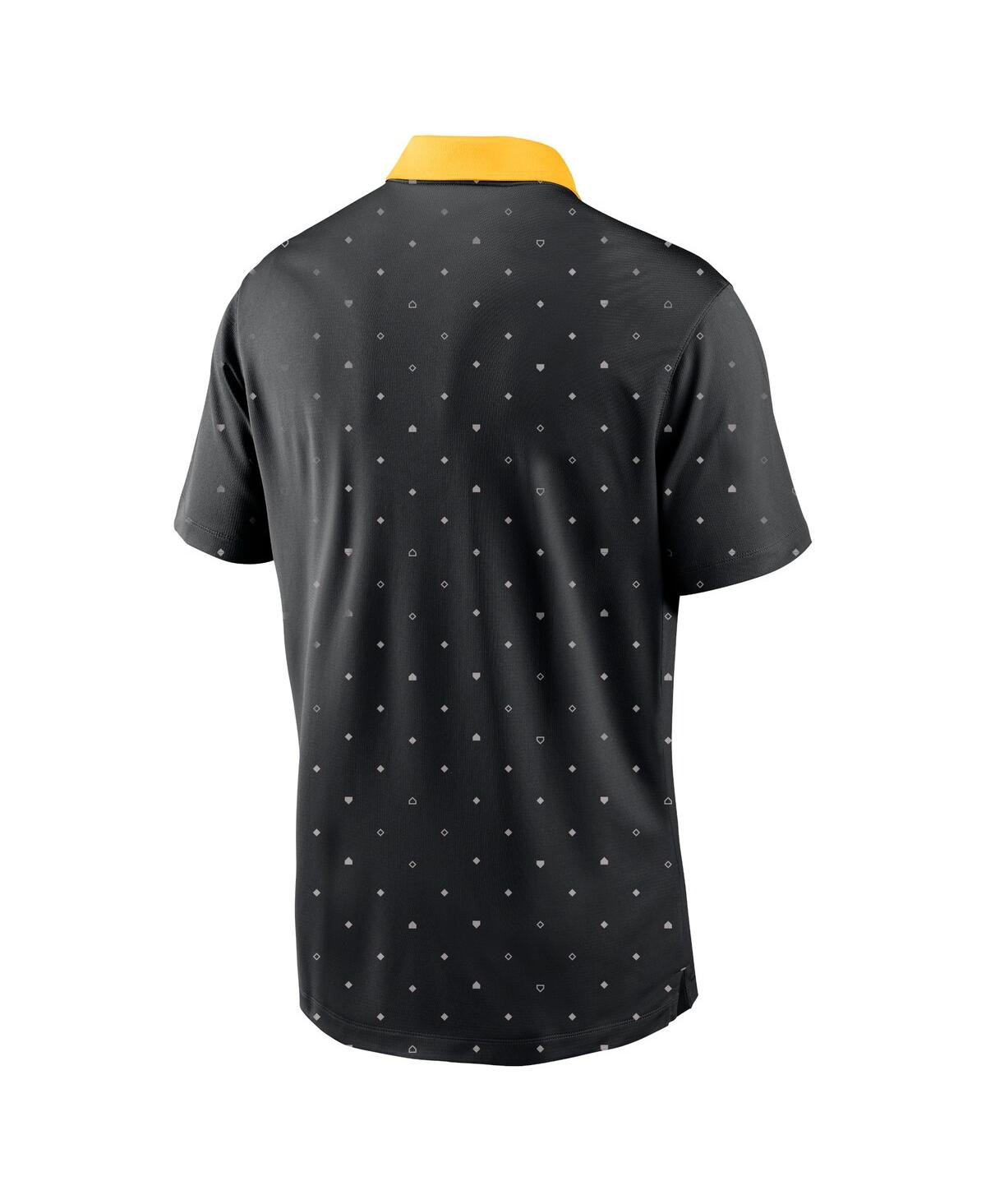 Nike Men's Black Pittsburgh Pirates Legacy Icon Vapor Performance Polo Shirt In Black,gold