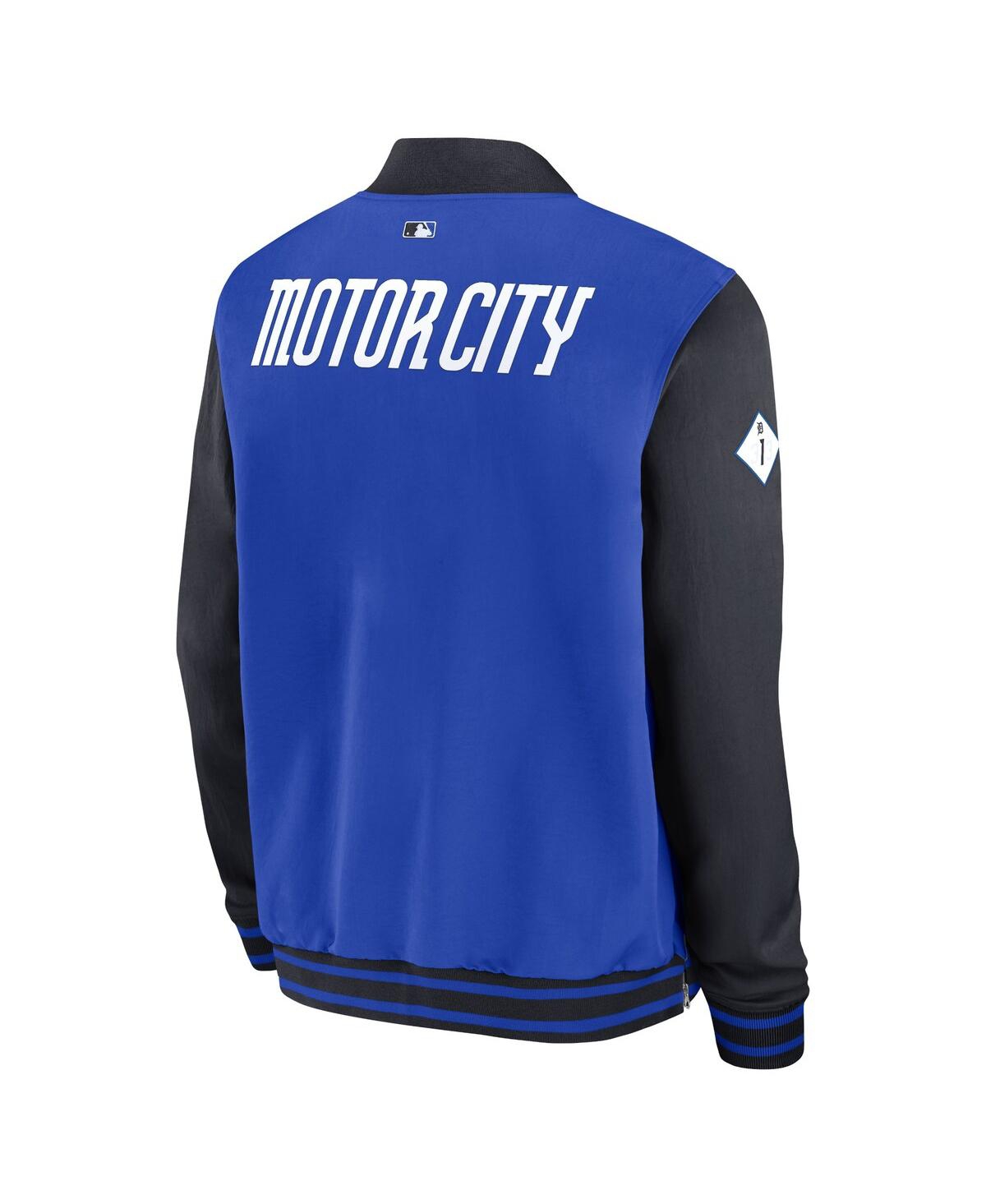 Nike Men'sDetroit Tigers 2024 City Connect Authentic Collection Game Time Full-Zip Bomber Jacket - Royal