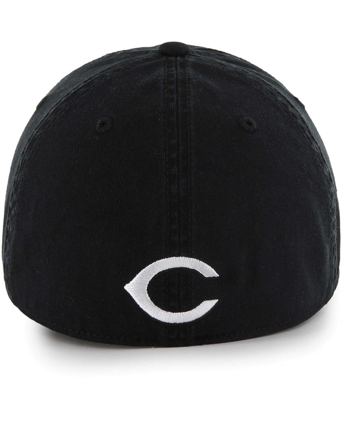 47 Brand Men'sCincinnati Reds Crosstown Classic Franchise Fitted Hat - Black