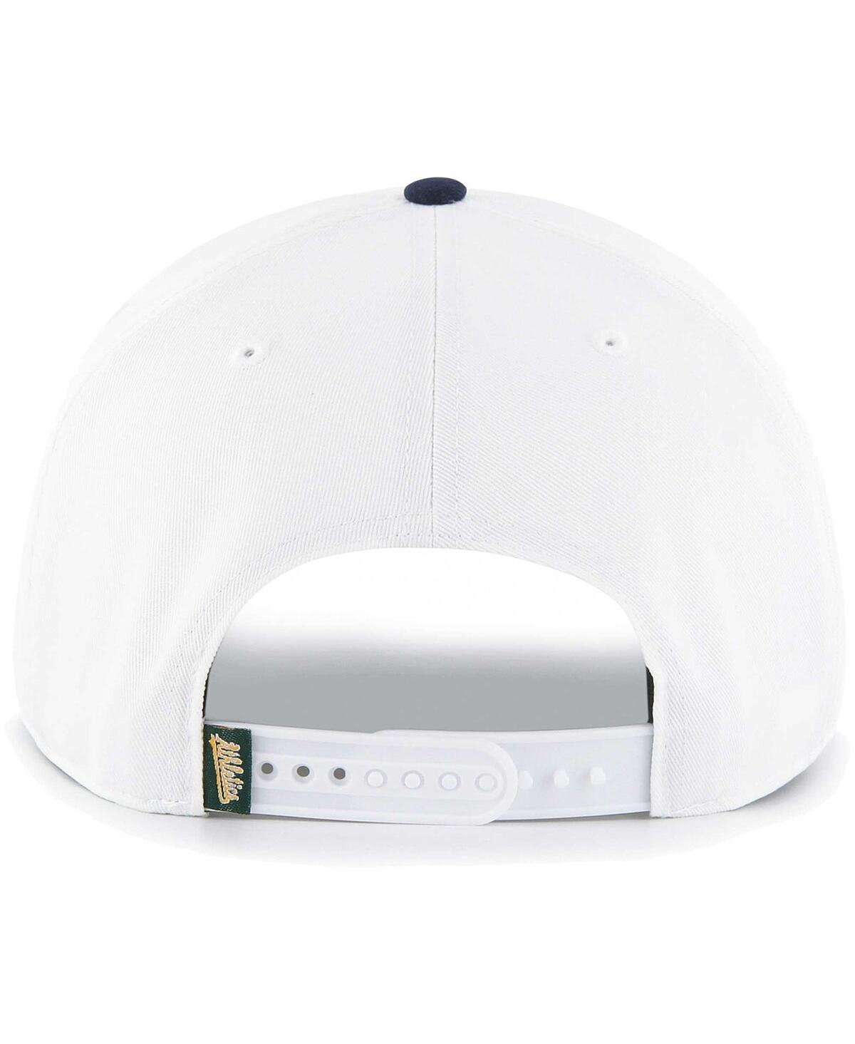 47 Brand Men's White Oakland Athletics Flag Script Hitch Snapback Hat In White