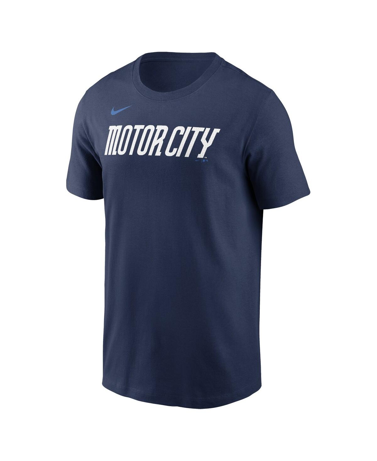 Nike Detroit Tigers City Connect Wordmark  Men's Mlb T-shirt In Navy