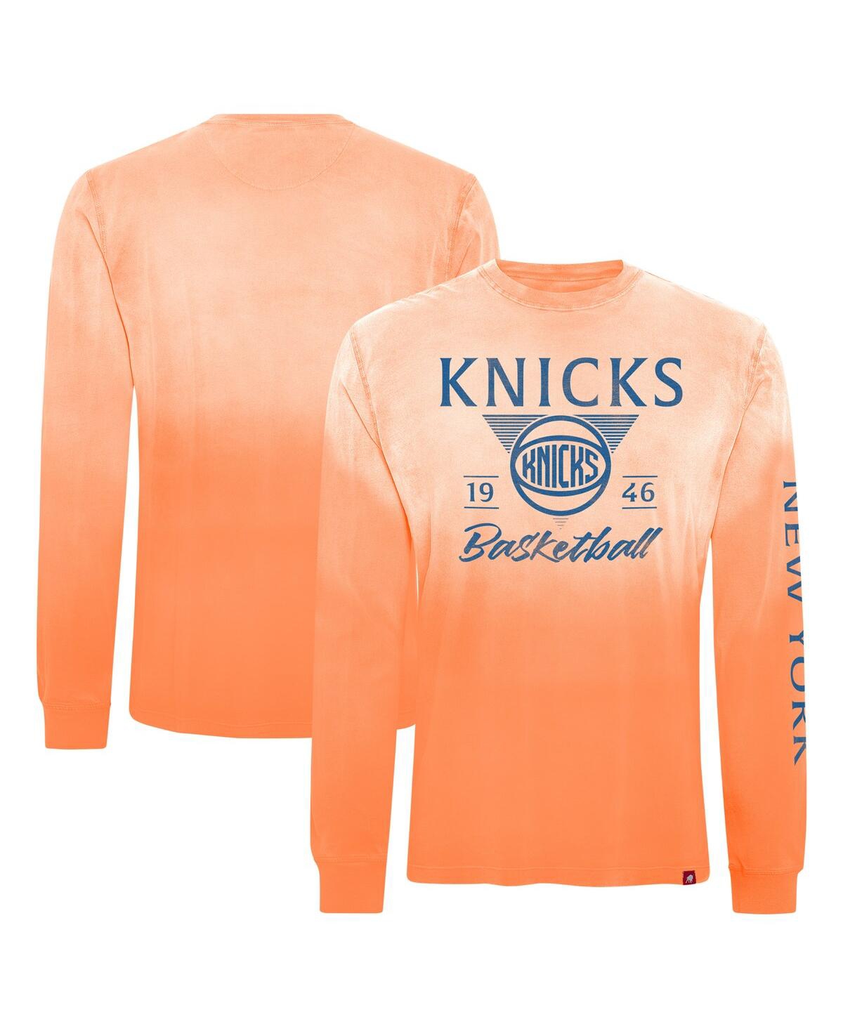Men's and Women's Orange New York Knicks Mohave Sun-Dipped Long Sleeve T-Shirt - Orange