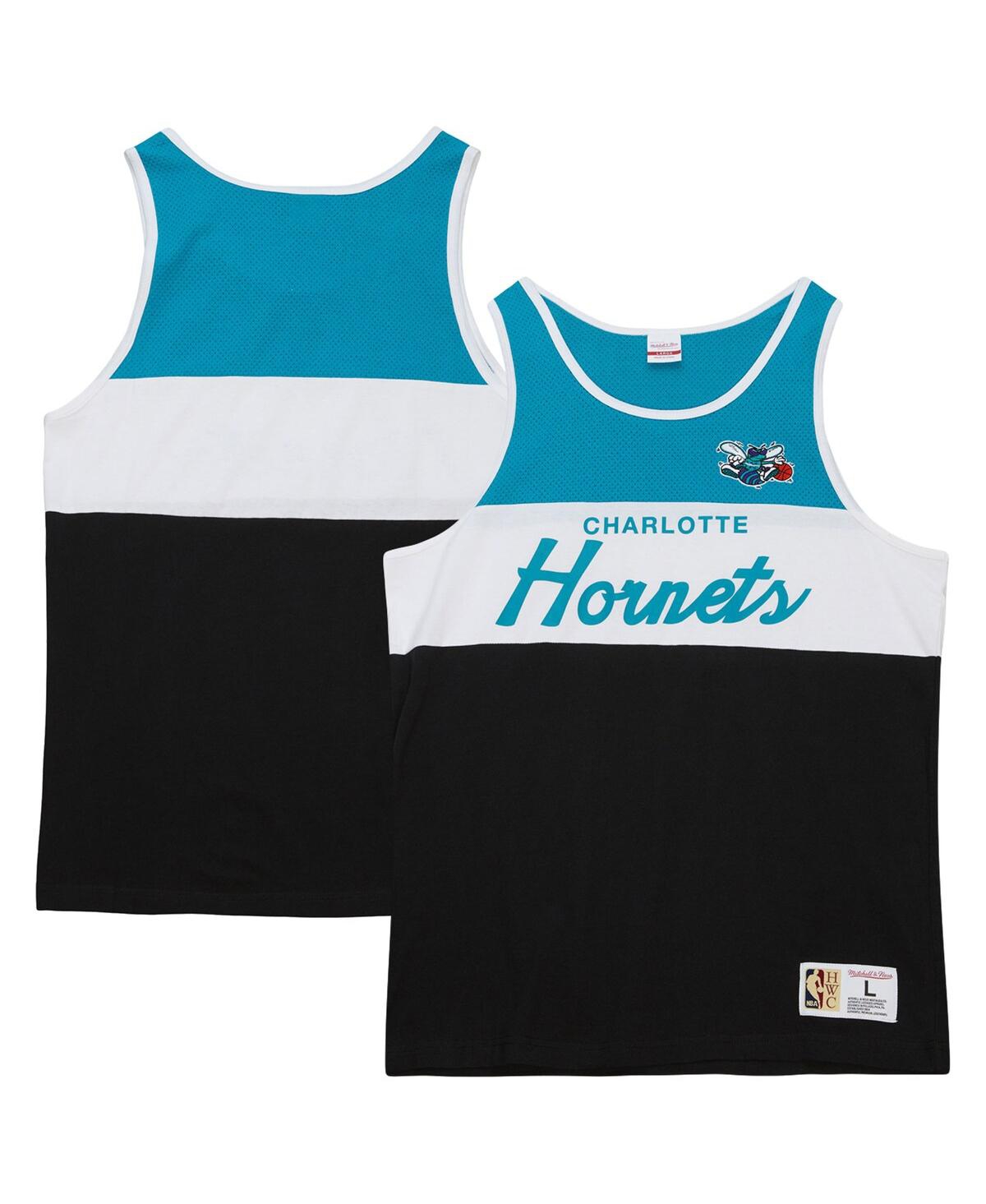 Mitchell Ness Men's Black Charlotte Hornets Special Script Tank Top - Black