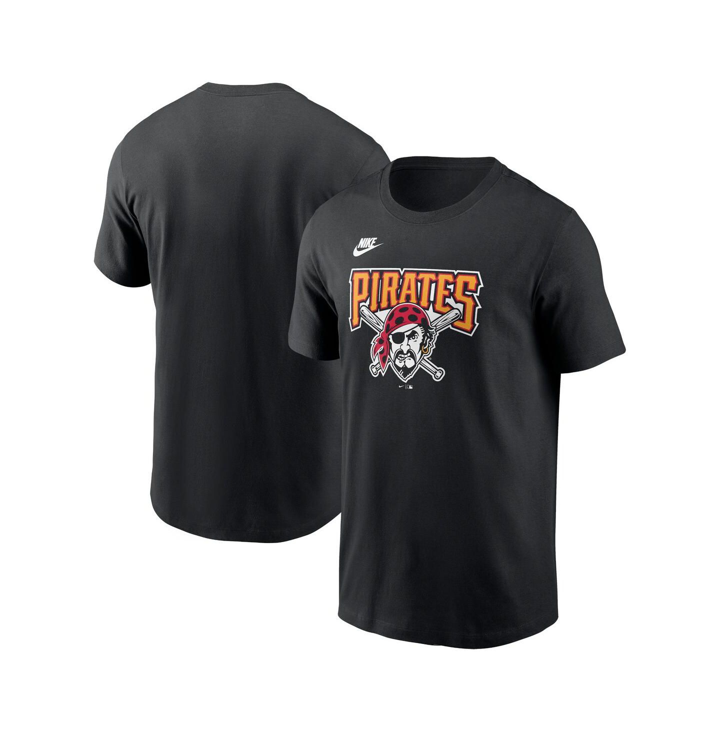 Мужская футболка Nike Black Pittsburgh Pirates Cooperstown Collection Team Logo — фото 1