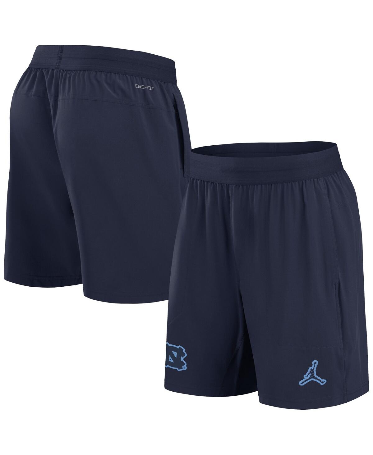 Men's Navy North Carolina Tar Heels 2024 Sideline Performance Shorts - Navy, Light Blue