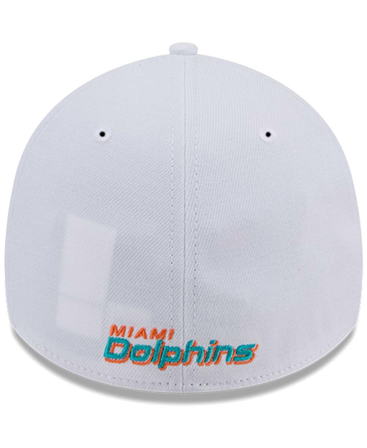 New Era Men's White Miami Dolphins Main 39thirty Flex Hat In White