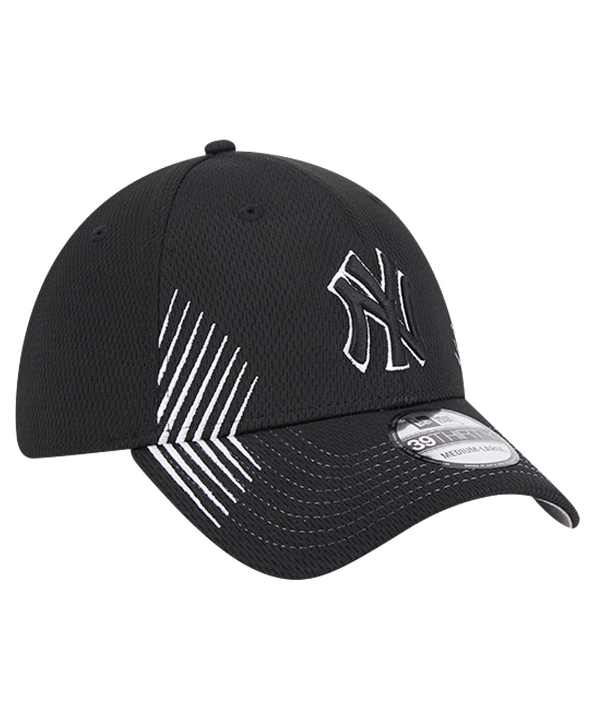 New Era Men'sNew York Yankees Active Dash Mark 39THIRTY Flex Hat - Black