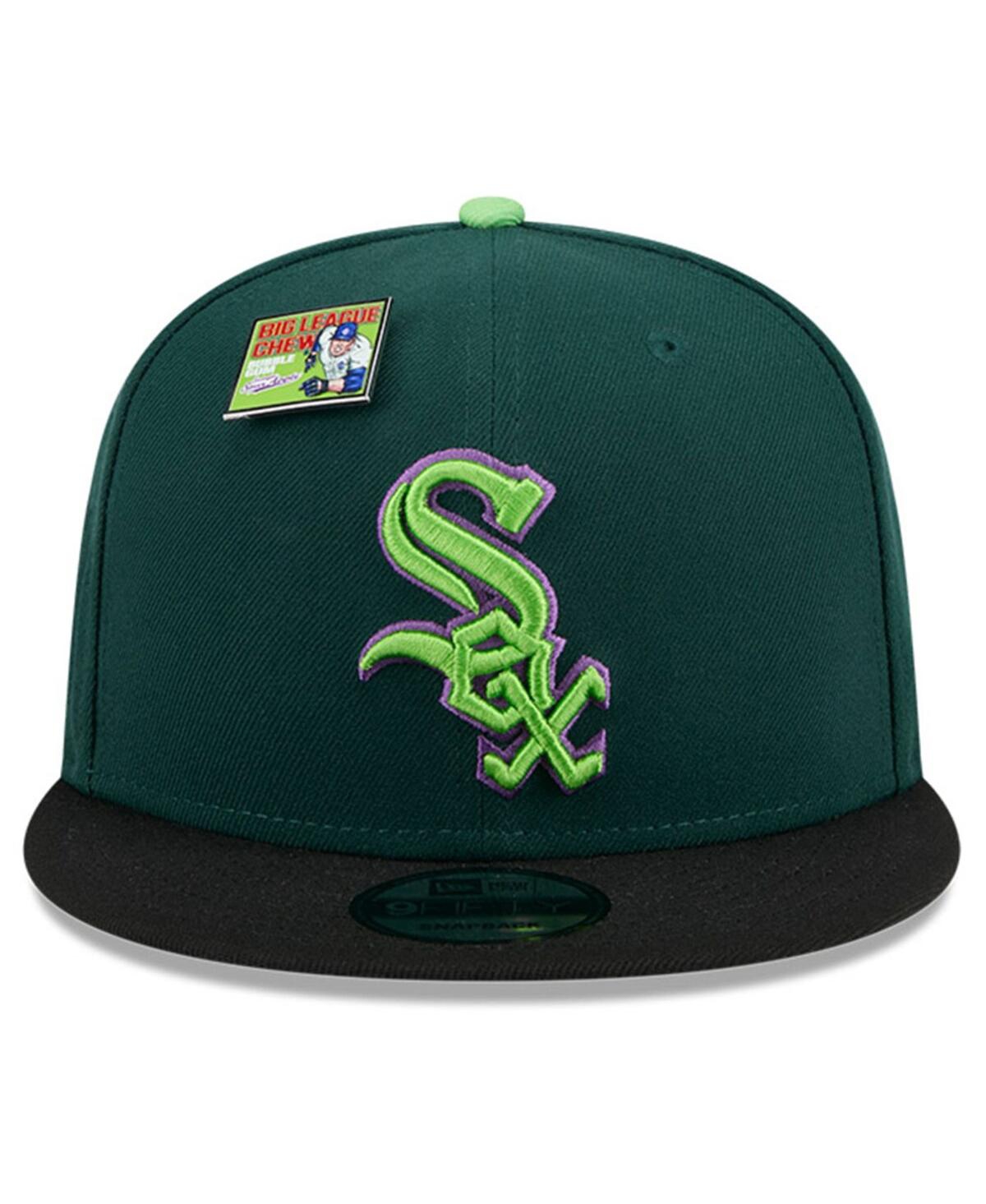 New Era Men'sBlack Chicago White Sox Sour Apple Big League Chew Flavor Pack 9FIFTY Snapback Hat - Green, Black