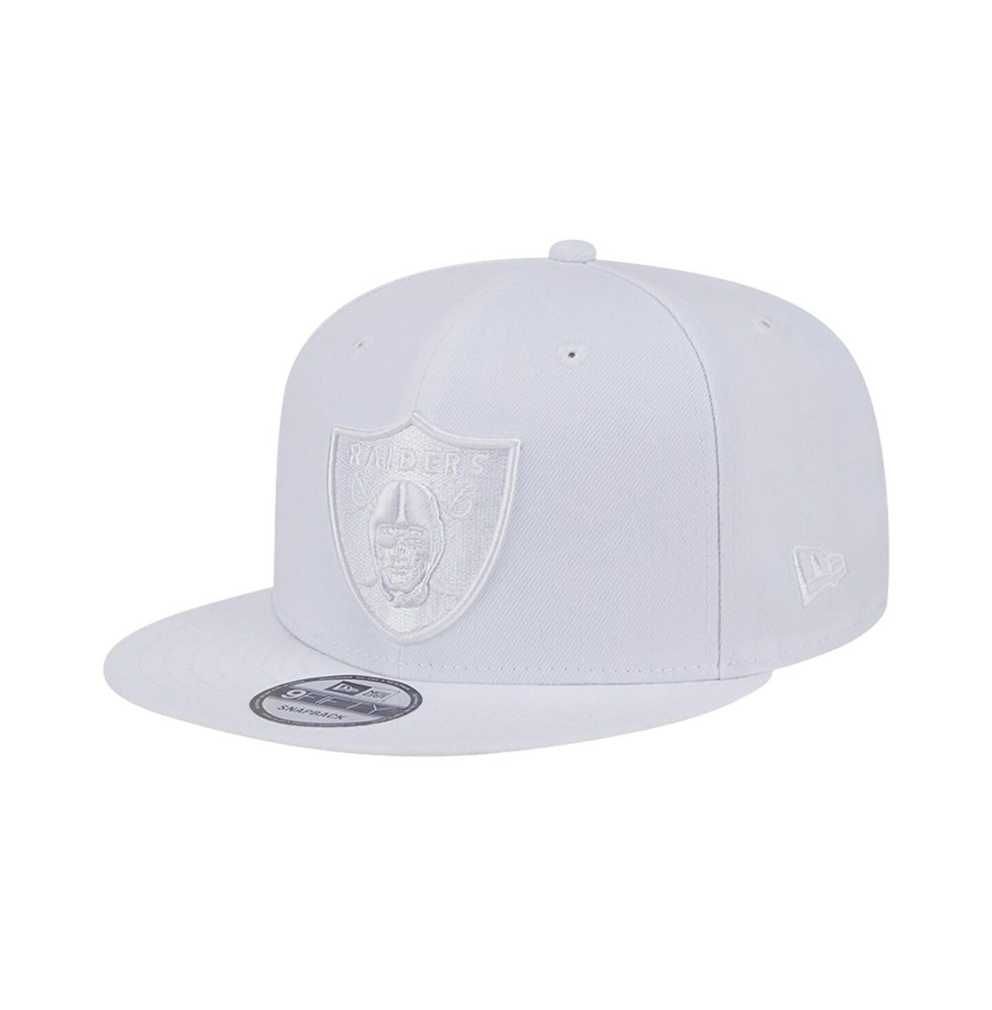 Мужская кепка New Era Las Vegas Raiders Main White on White 9FIFTY Snapback Hat — фото 1