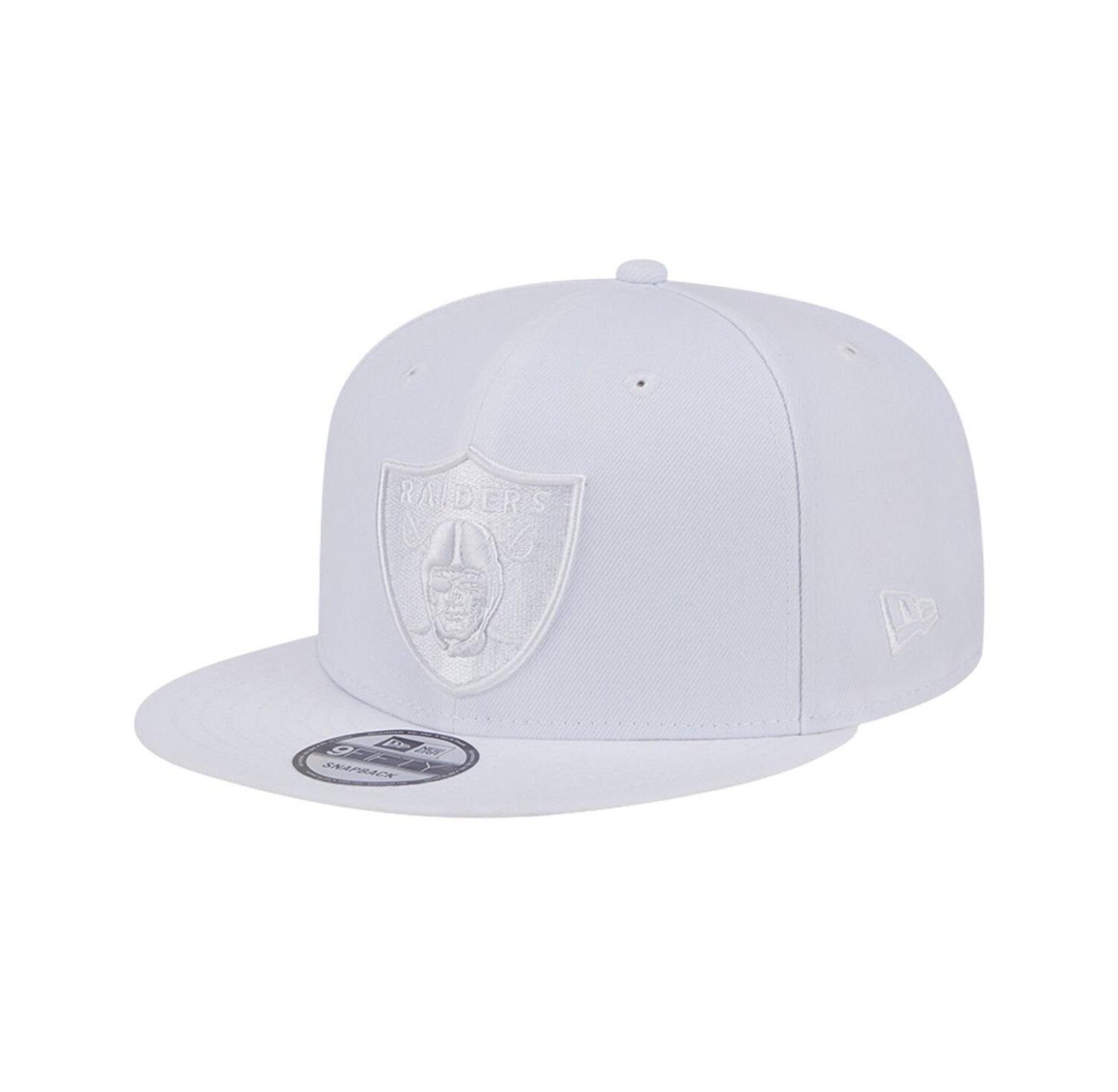 Men's Las Vegas Raiders Main White on White 9FIFTY Snapback Hat