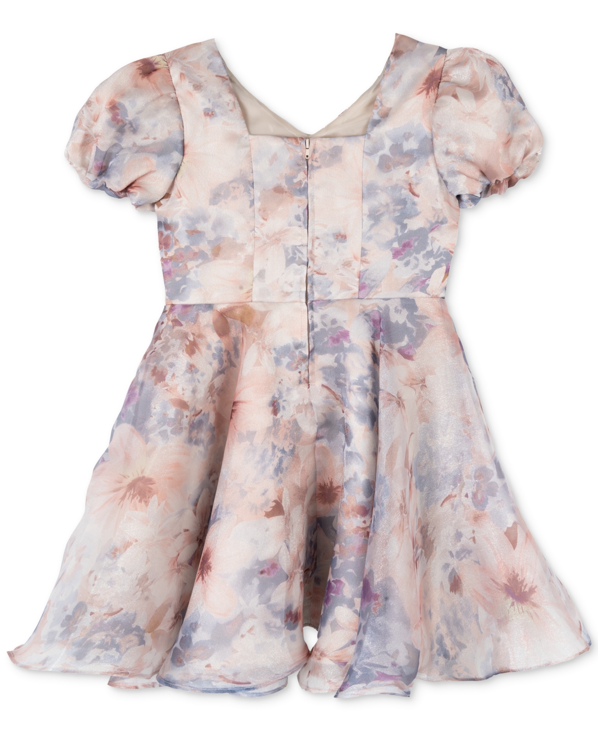 Rare Editions Big Girls Floral Organza Social Dress, Created for Macy's