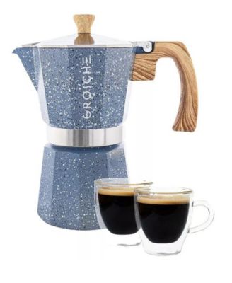 Milano Stone Expresso Elegance: Moka Pot Espresso Cup set