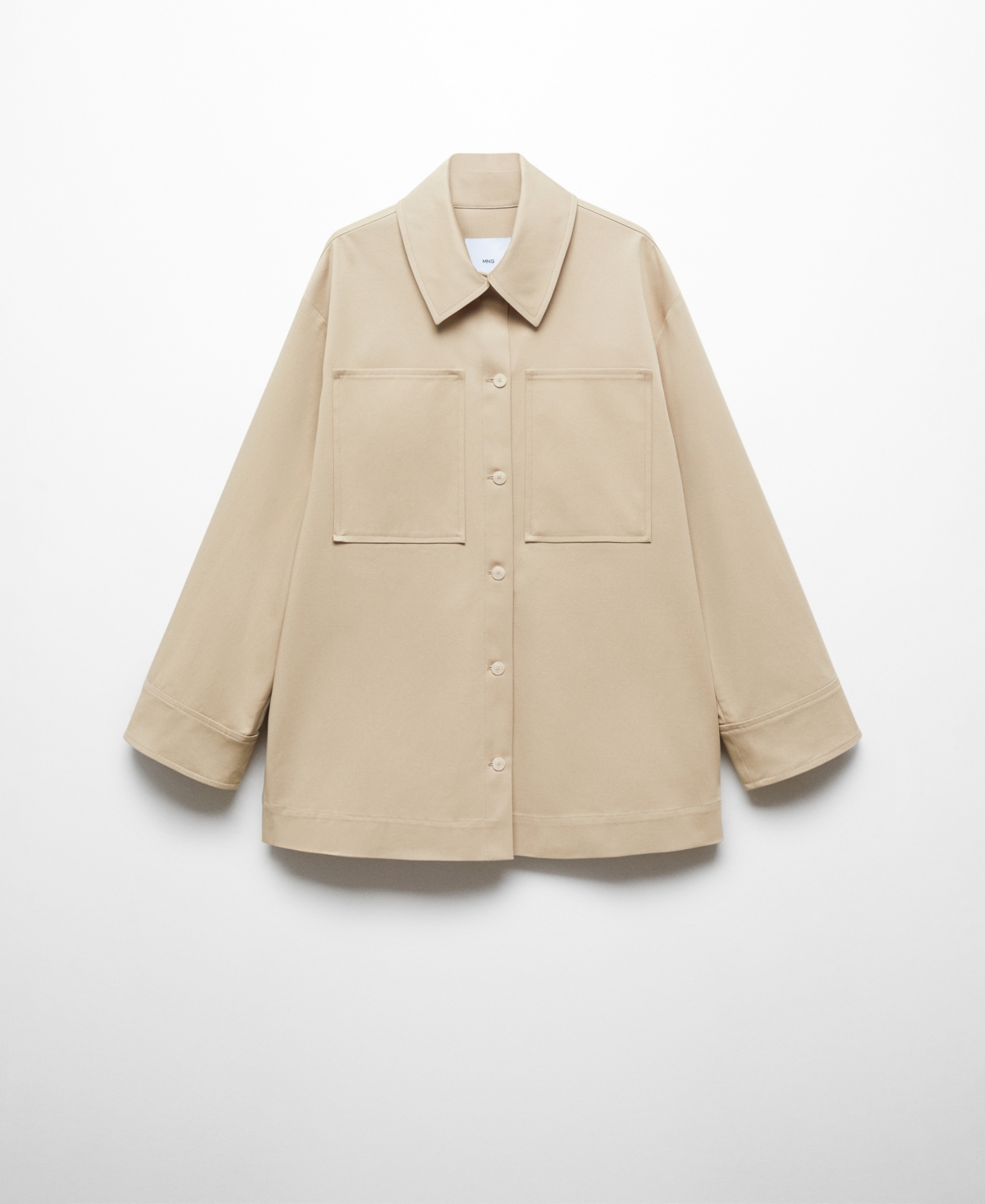 Mango Women's Pockets Detail Oversized Overshirt Jacket