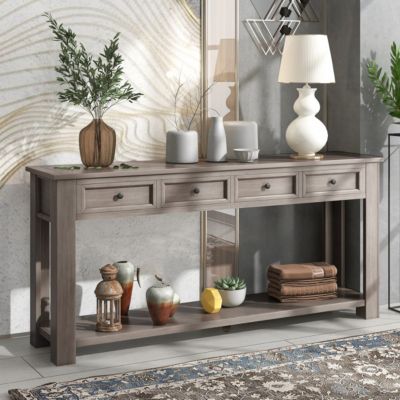 Streamdale Multifunctional Console Table w/ Drawers & Shelf