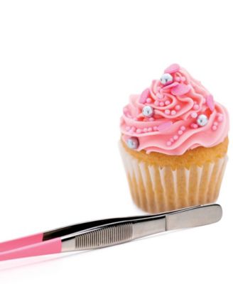 Endurance Stainless Steel 6" Pink Mini Decorating Tweezer - Pink