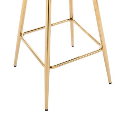 Streamdale Velvet Bar Stools with Chrome Accents (Set of 2)