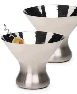 Endurance Stainless Steel Stemless Martini Glass, 4x4x4"