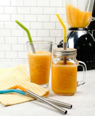 Endurance Stainless Steel 5 Piece 9" Silicone Tip Straw and Brush Set