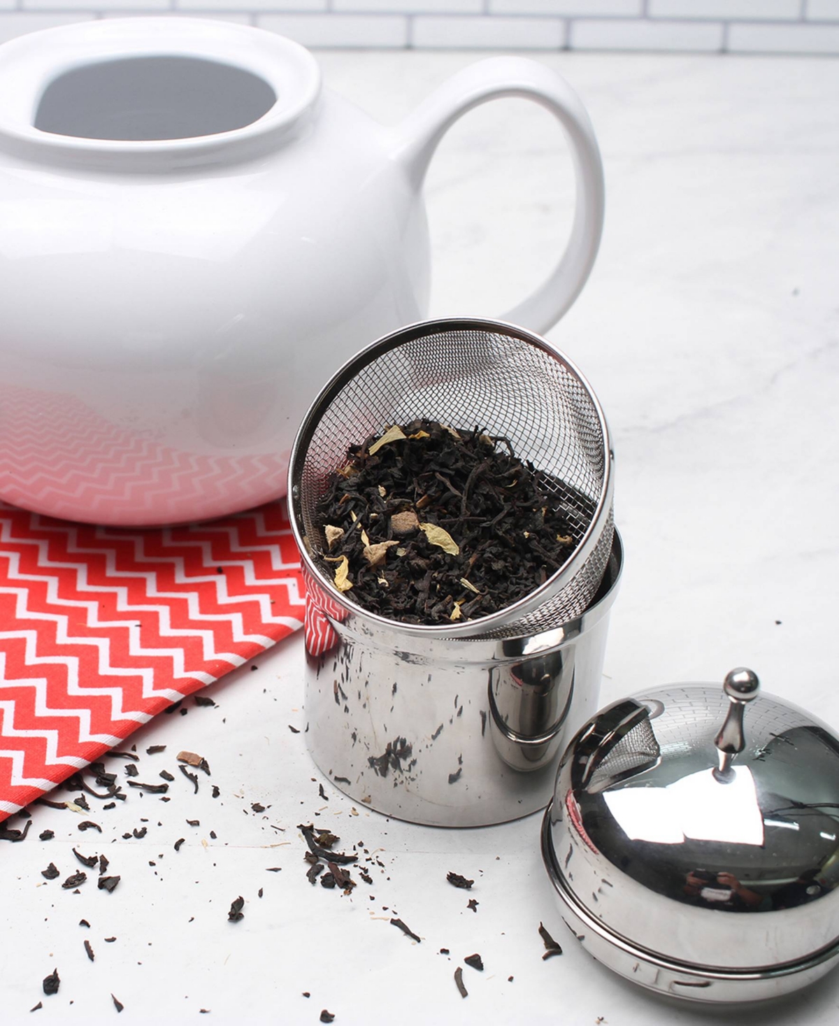 Rsvp International Stainless Steel 3" X 3" X 4" Floating Spice Ball In Silver