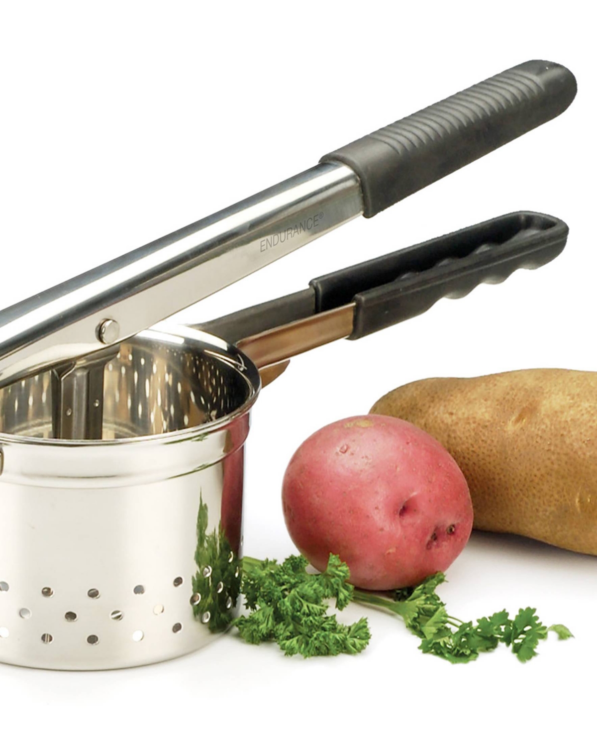 Shop Rsvp International Endurance 18/0 Stainless Steel And Santoprene 14x5x6" Jumbo Potato Ricer In Gray
