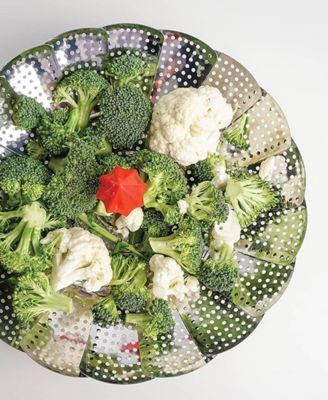 Endurance Stainless Steel Silicone 9" Umbrella Steam Basket