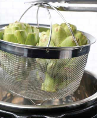 Endurance Stainless Steel 3 Quart Mesh Basket With Folding Handles