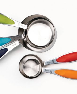 Endurance Stainless Steel 5 Piece Measuring Cup Set - Color Handles