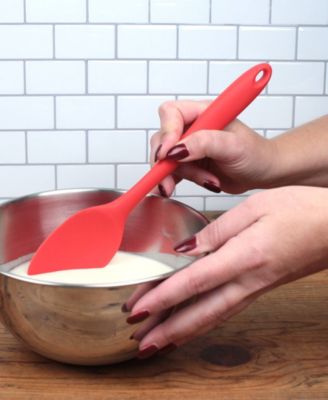 Silicone Coated Steel 11" x 2.25" Ela Series Red Spoon