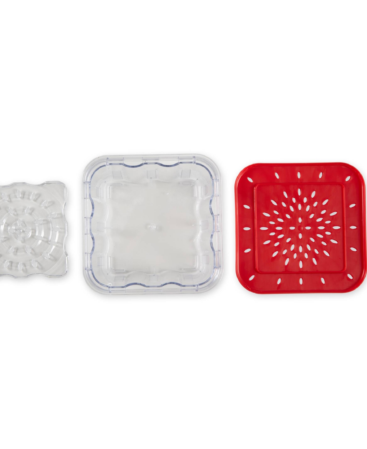 Rsvp International 2 Piece Bisphenol A-free Plastic Berry Keeper Set In Red