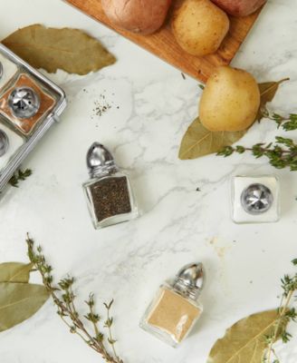 Glass Stainless Steel 13 Piece 1/2 Ounce Mini Salt Pepper Shaker Set