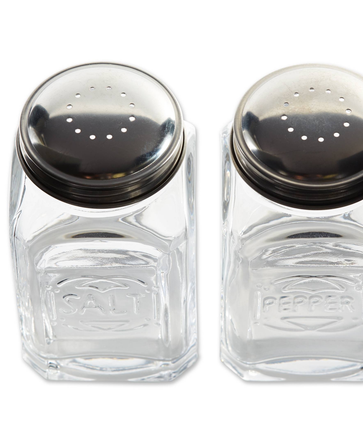 Rsvp International Retro Glass Amber 2 Piece 8 Ounce Retro Style Salt Pepper Set In White
