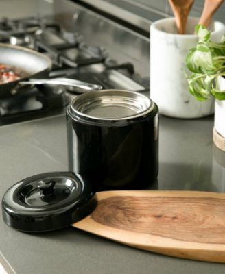 6 Cup Ceramic Black Grease Keeper