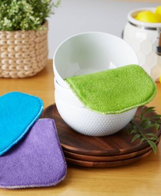 Cotton, Foam and Nylon Coated 3 Piece 6x4.7" Skrubby Sponge Set