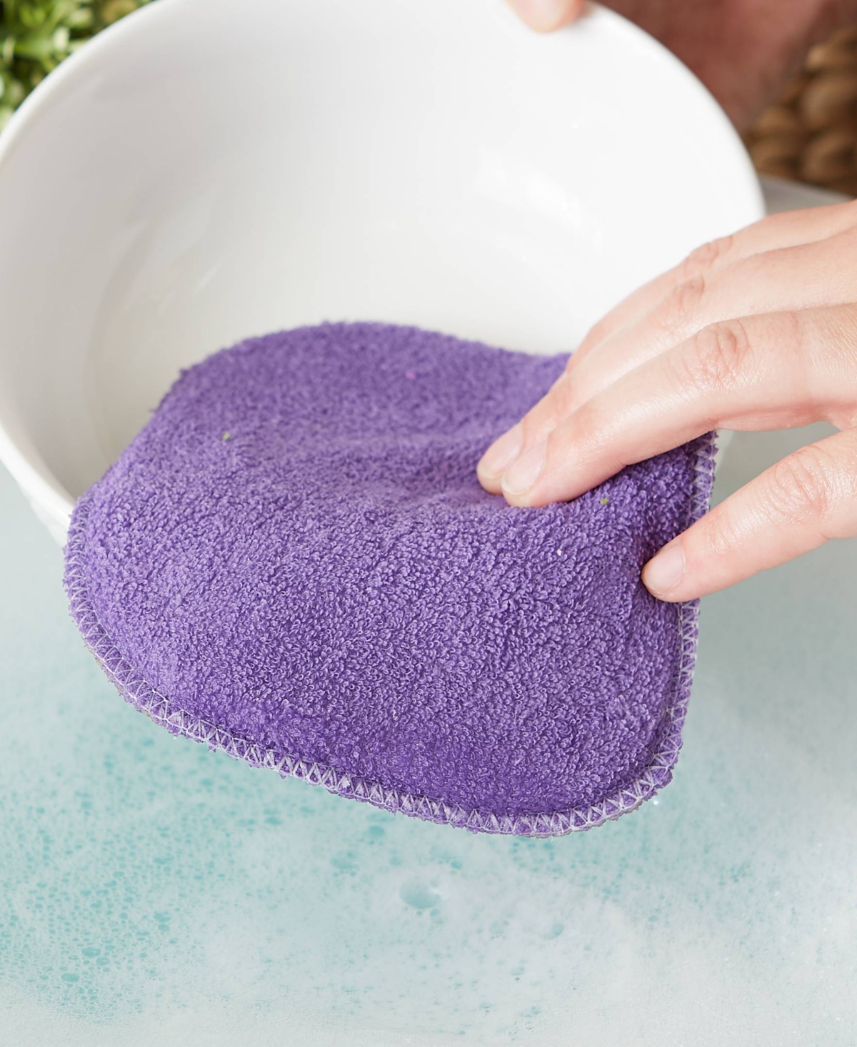 Rsvp International Cotton, Foam And Nylon Coated 3 Piece 6x4.7" Skrubby Sponge Set In Multi