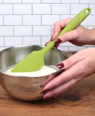 Silicone Coated Steel 11" Ela Series Green Spatula