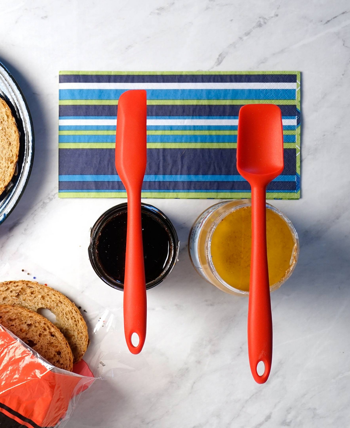Shop Rsvp International Silicone Coated Steel 2 Piece 8" Ela Series Red Mini Spatula Set
