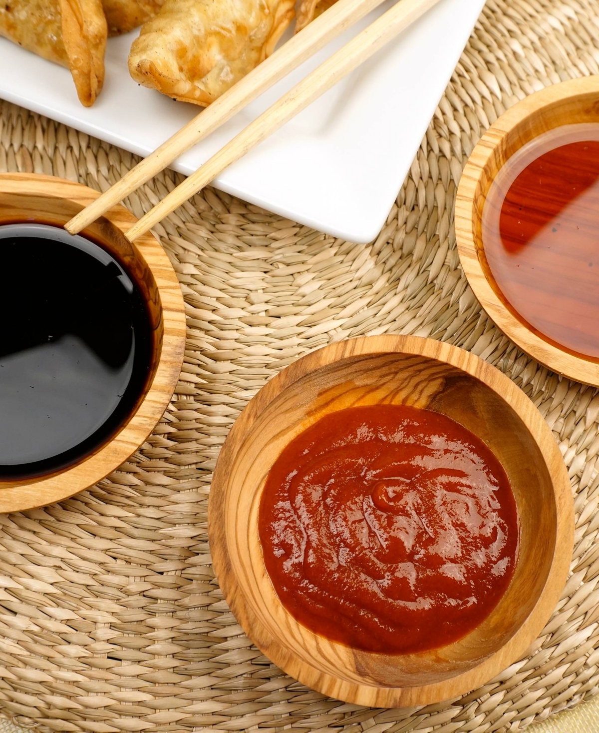 Rsvp International Olive Wood 1/3 Cup Dipping Bowl In Brown