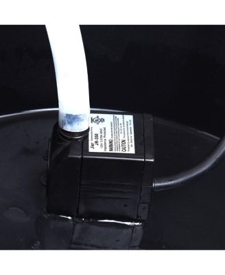 Garden Rustic Wishing Well Water Fountain Wooden Outdoor