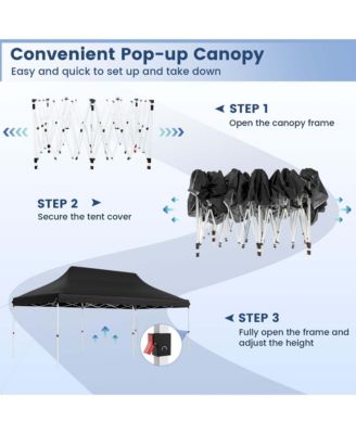 10 x 20 FT Pop-up Canopy UPF50+ Sun Protection Tent with Carrying Bag
