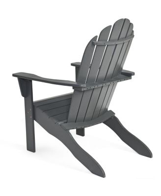 Outdoor Adirondack Chair Solid Wood Patio Garden Furniture