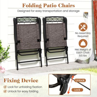 3 PCS Bistro Conversation Patio Pub Dining Set