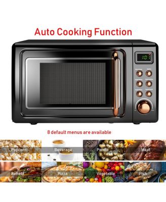0.7Cu.ft 700W LED Retro Countertop Microwave Oven