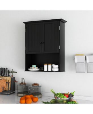 Wooden Wall-Mount Medicine Storage Bathroom Cabinet