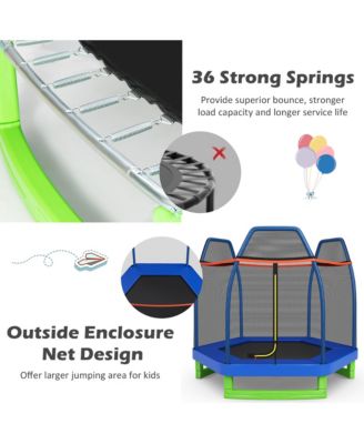 7FT Kids Trampoline Outdoor Indoor Recreational Bounce Jumper