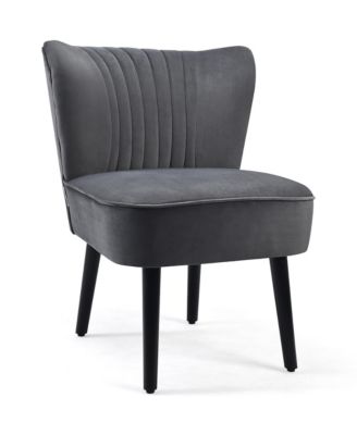 Set of 2 Armless Accent Chair Upholstered Leisure Chair Single Sofa