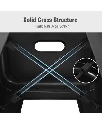 Set of 4 Metal Bar Stools 30'' Bar Height Barstools Industrial