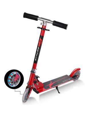 Folding Aluminum 2 Wheel Kids Kick Scooter Adjustable Height LED Light Up