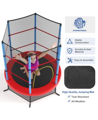 55" Kids Trampoline Bouncing Jumping Mat Recreational Trampoline