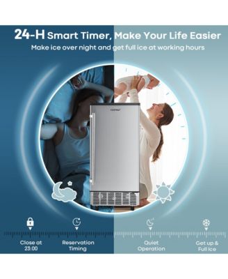 Ice Maker Free-Standing/Under Counter Machine 80lbs/Day w/ Light