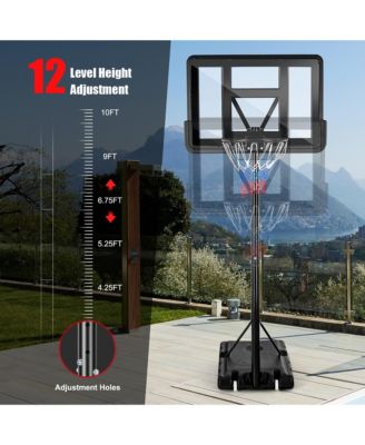 Portable Basketball Hoop Stand Adjustable Height Shatterproof
